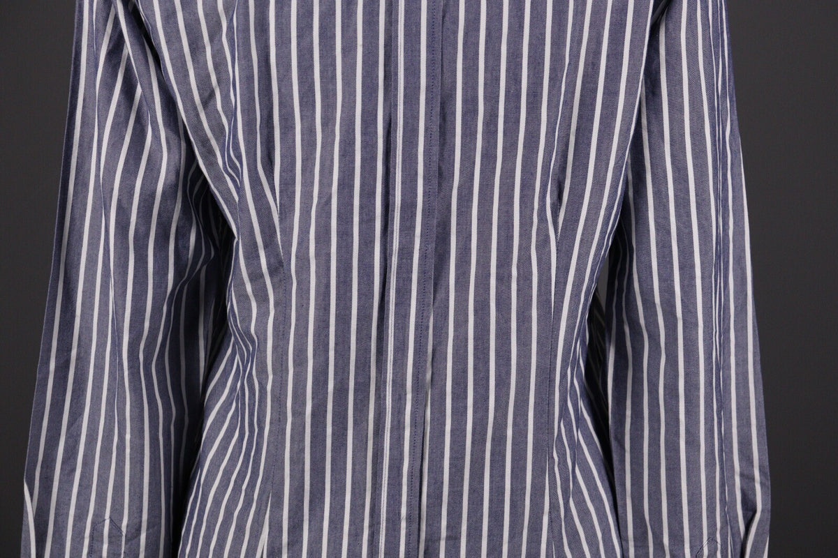 La Martina Blue Stripe Long Sleeve Button Blouse Shirt – Size M