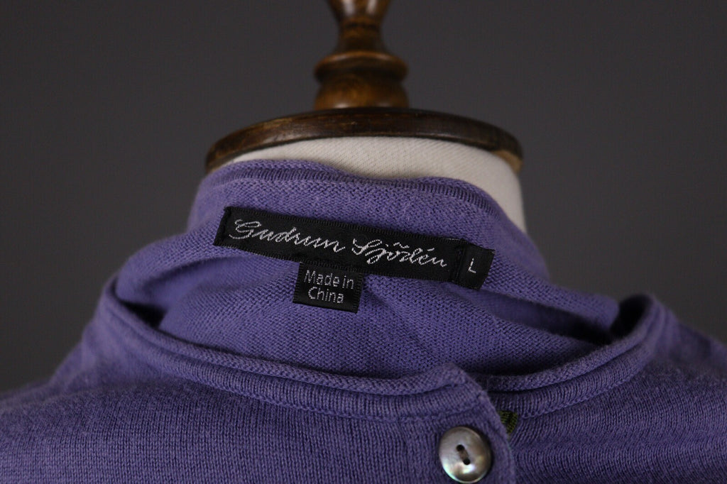 Gudrun Sjoden Blue Knit Cardigan Sweater – Size L