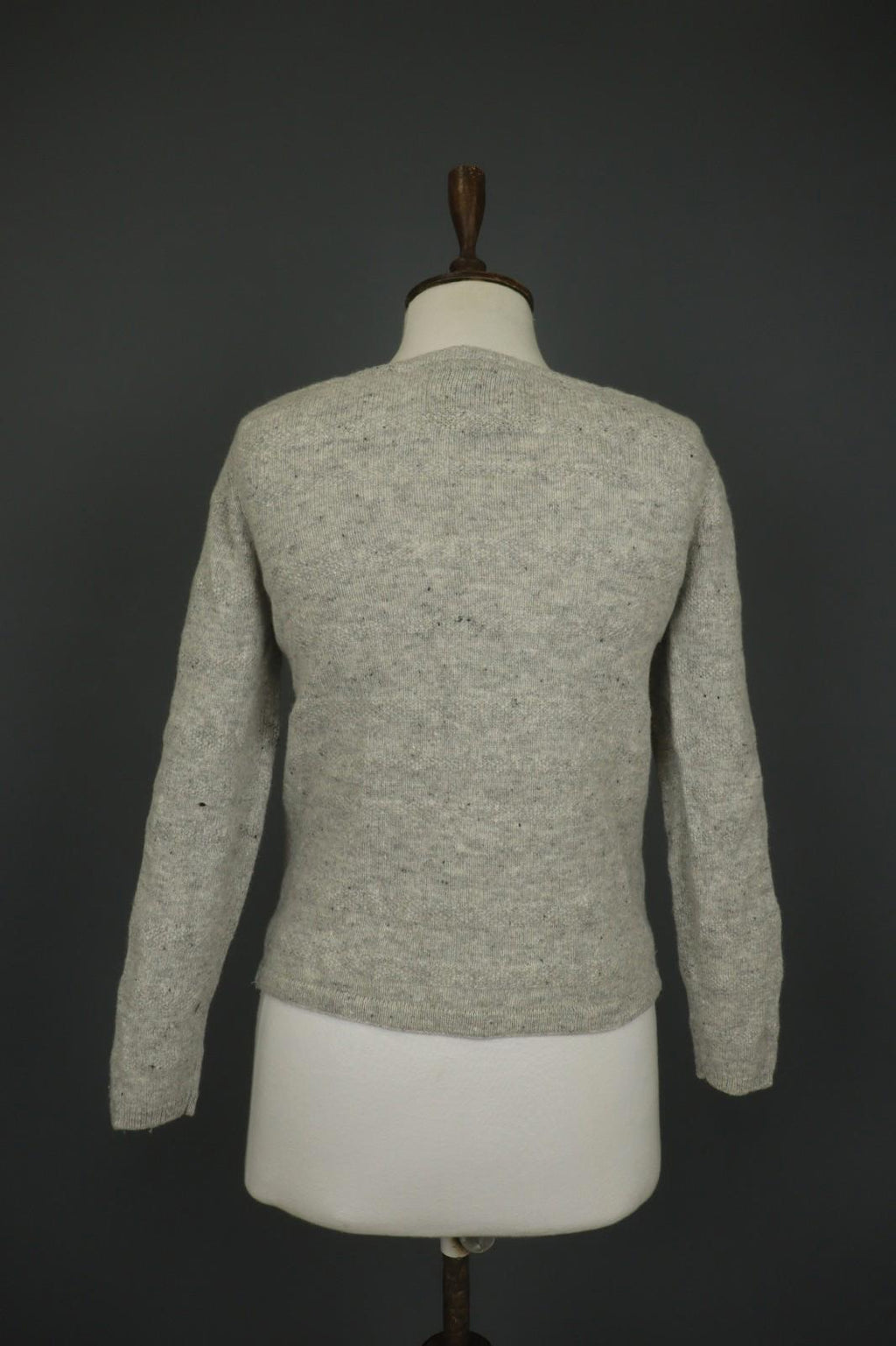 GUDRUN SJODEN Gray Crew Neck Raglan Sleeve Button Front Cardigan Sweater – Size S