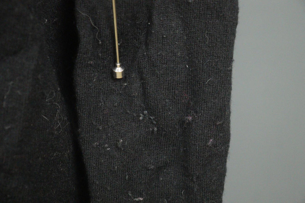 GUDRUN SJODEN Black 100% Wool Long Sleeve Button Front Cardigan Sweater – Size L