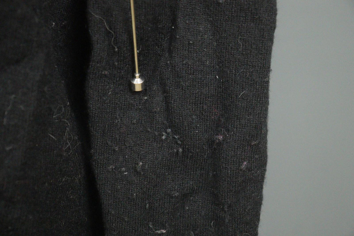 GUDRUN SJODEN Black 100% Wool Long Sleeve Button Front Cardigan Sweater – Size L