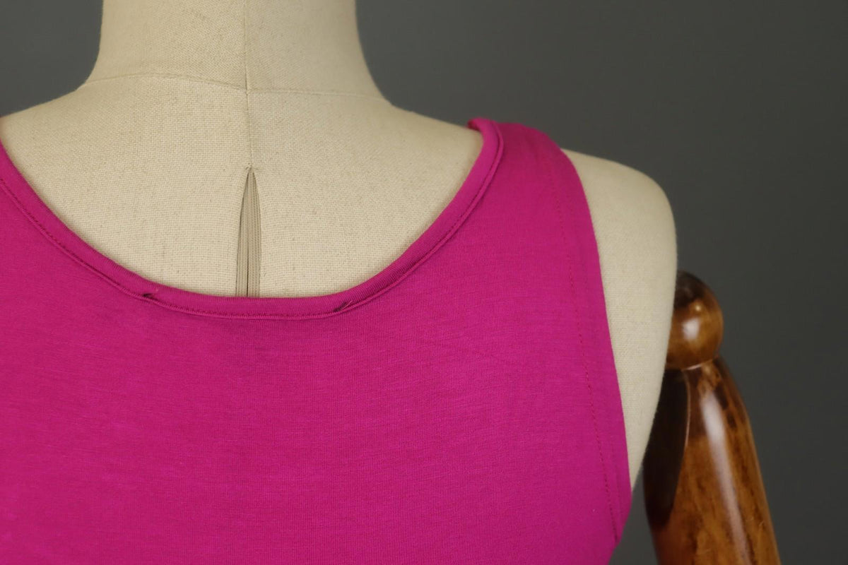 GUDRUN SJODEN Pink Modal Sleeveless Round Neck Stretch Pullover Tank Top – Size S