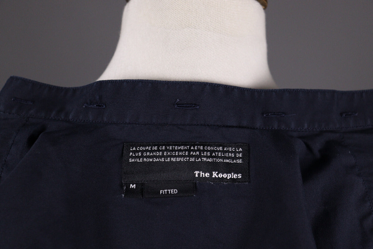 The Kooples Fitted Navy Black Long Sleeve Blouse Shirt – Size M
