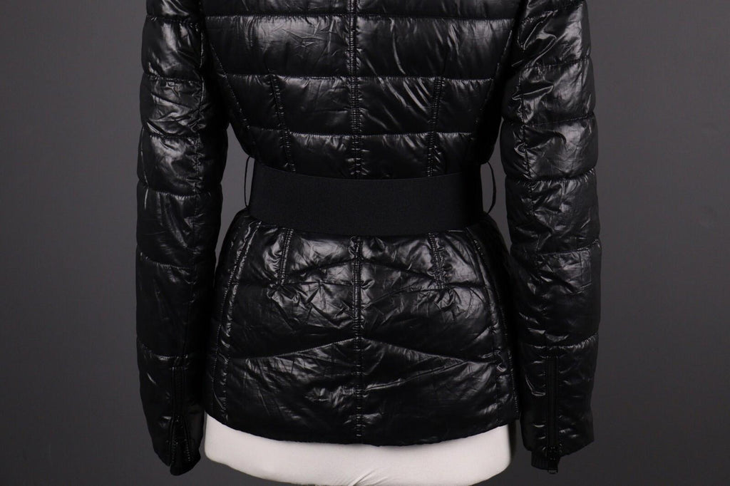 BARBOUR INTERNATIONAL Marleigh Quilt Jacket Belted Hooded Faux Fur – Size 34
