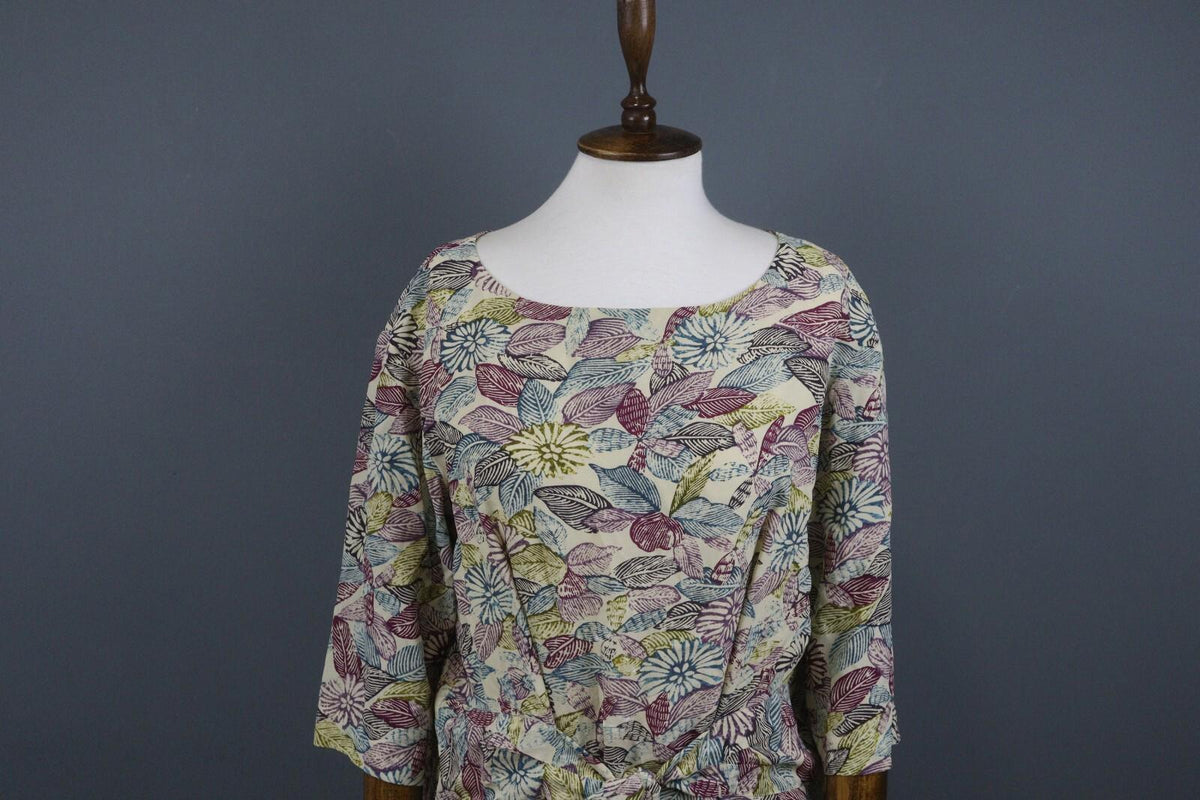 TOAST Multicolor 3/4 Sleeve Round Neck Fit & Flare Dress – Size 14