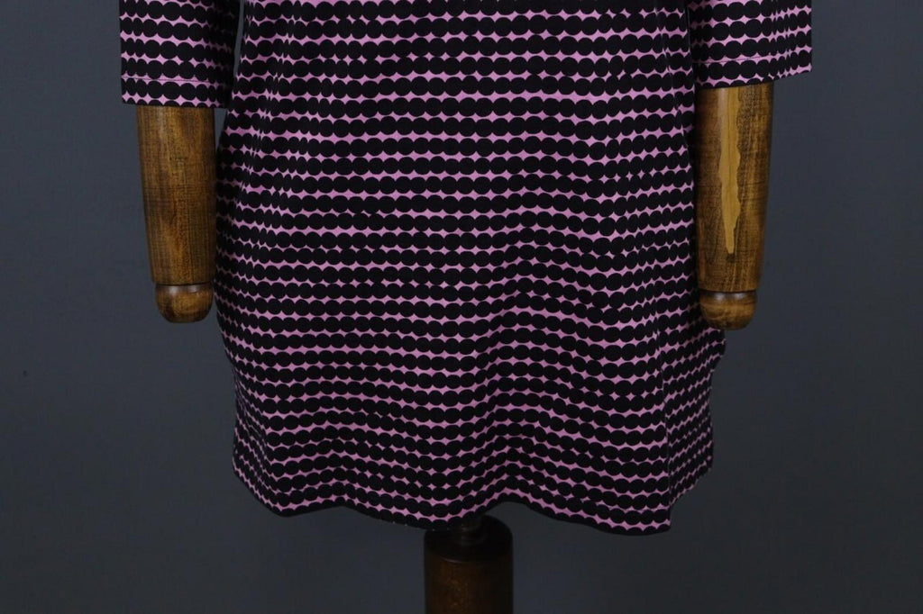 MARIMEKKO ADD PERETTA PIKKU RASYMATTO Purple Polka Dot Cotton Shift Dress Sz XS