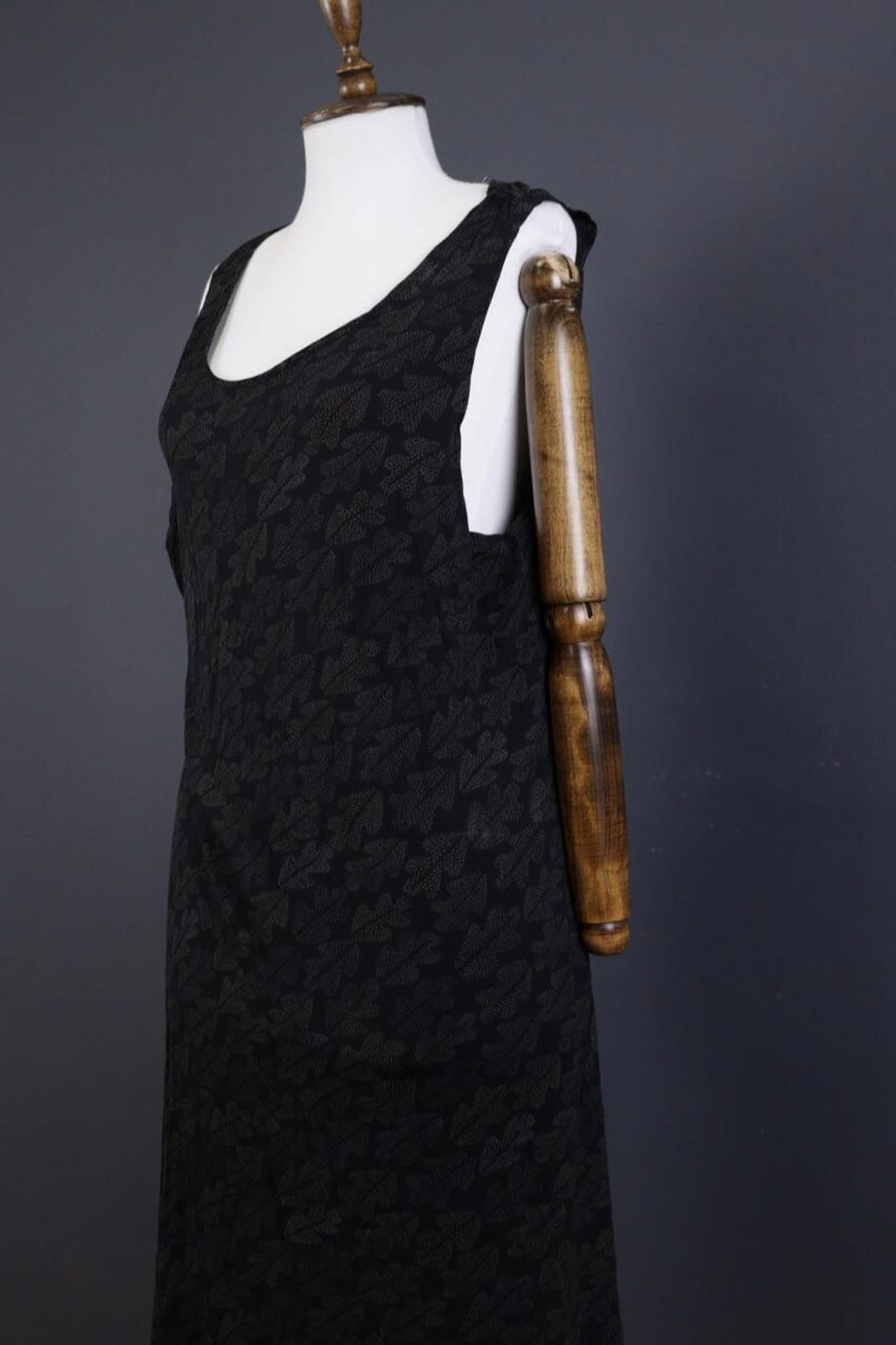 GUDRUN SJODEN Dress Black Designer Summer Sleeveless Long A-Line – Size XL