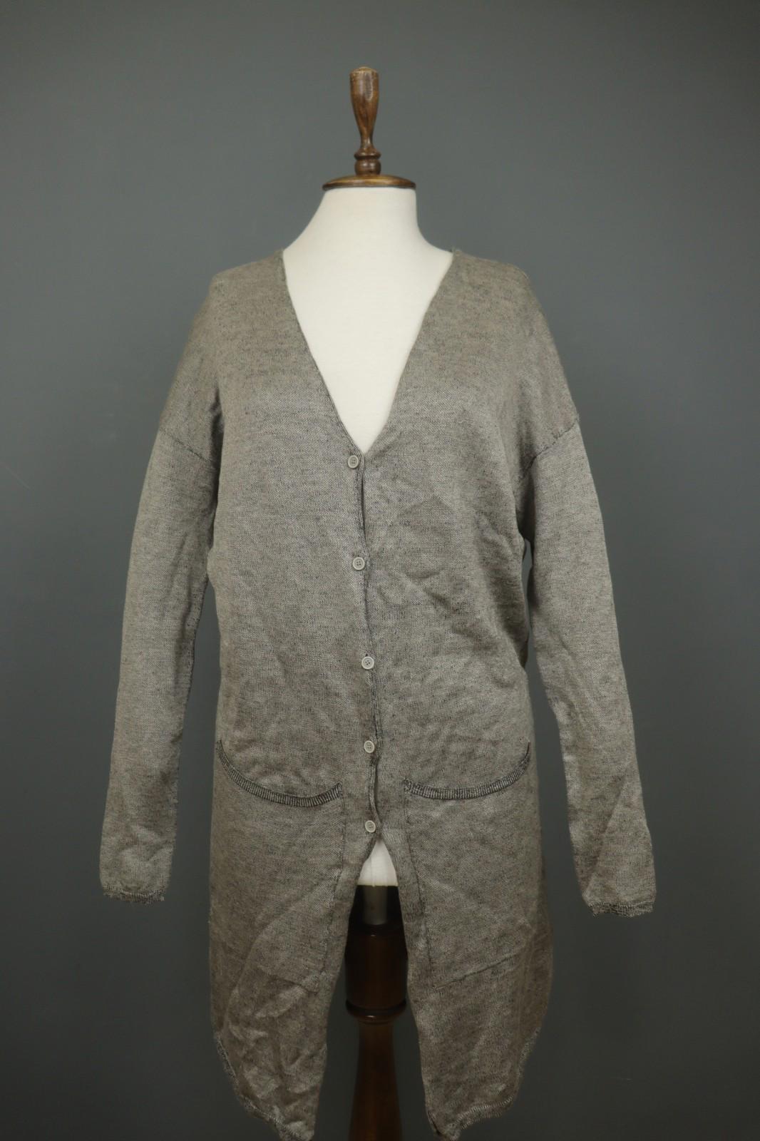 TRANSIT PAR SUCH Gray Wool Tight Knit Long Sleeve Button Front Cardigan – Size 2