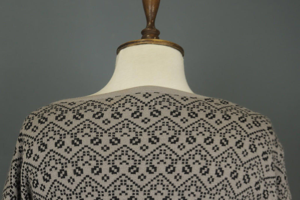 GUDRUN SJODEN Multi Floral 100% Cotton Knitted Square Neck Sweater Dress – Size XL