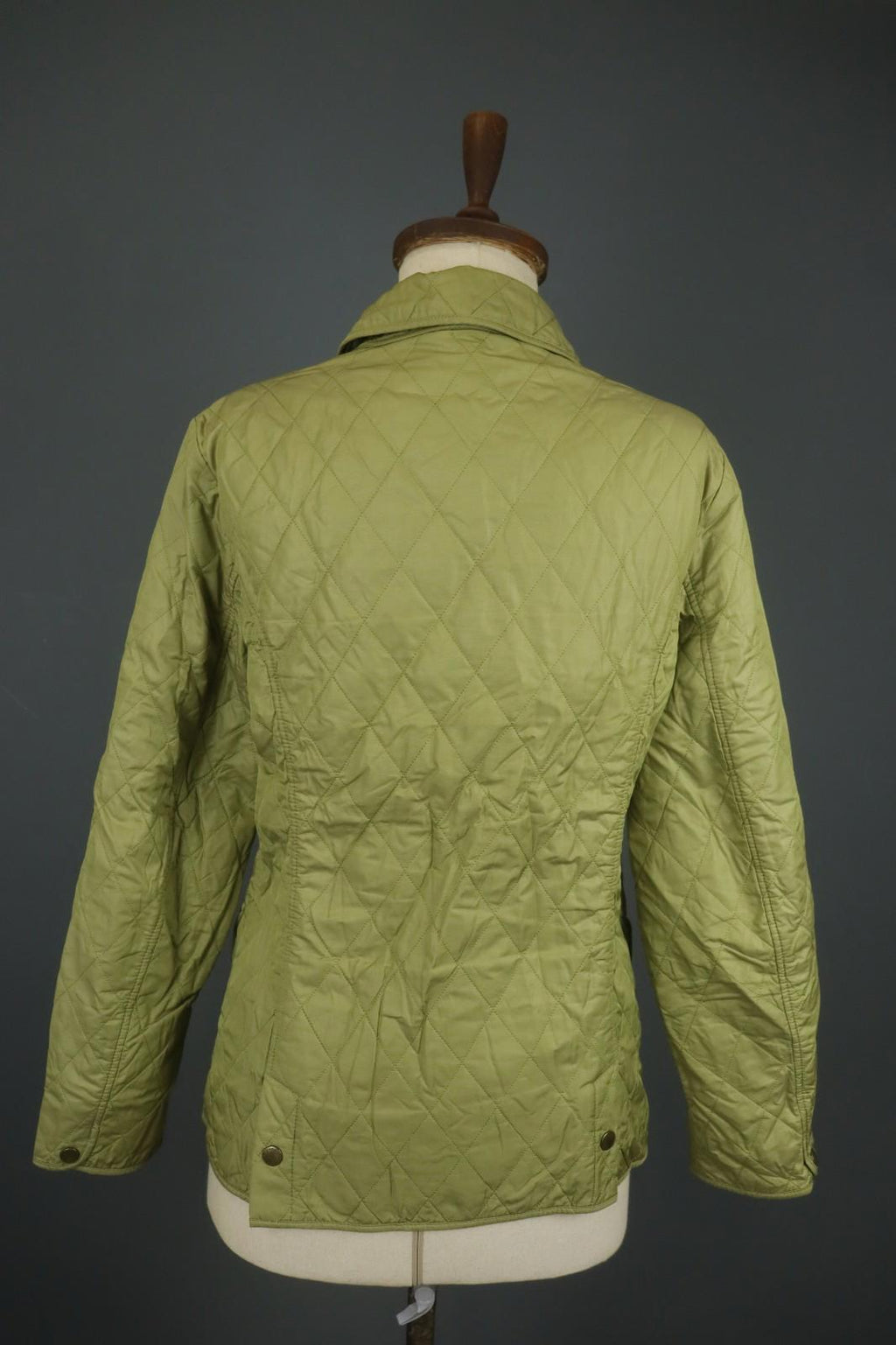 BARBOUR Green Long Sleeve Collared Flap Pocket Snap Front Quilted Jacket – Size 38