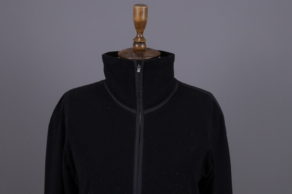 Frauenschuh Balck High Neck Pockets Full Zip Fleece Jacket – Size L