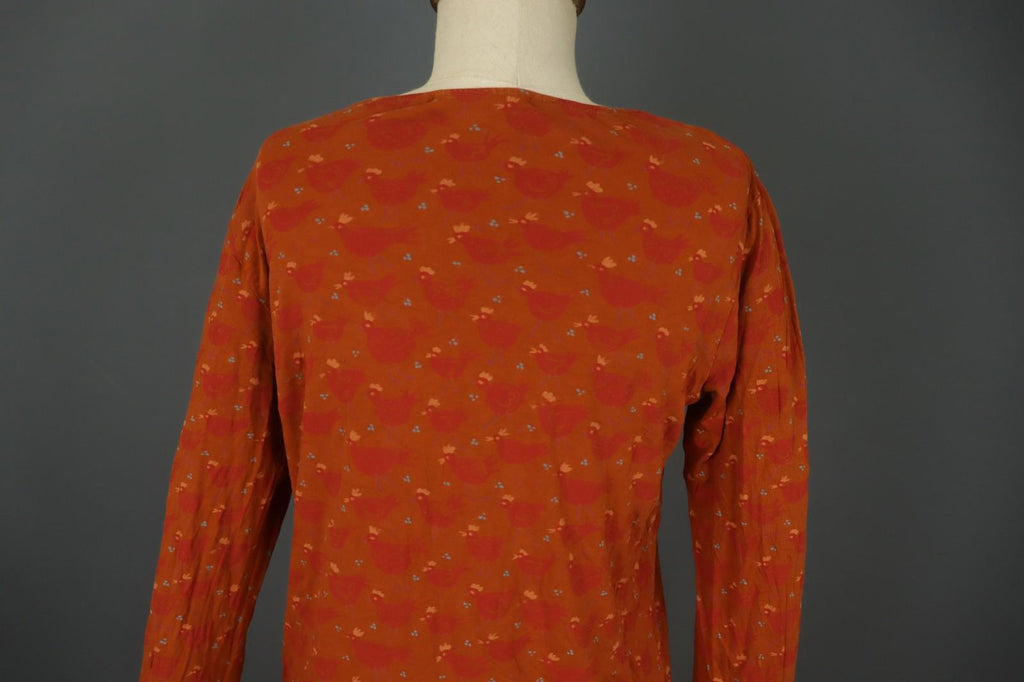 GUDRUN SJODEN Multi Long Sleeve Square Neck Stretch Pullover Blouse Top – Size L
