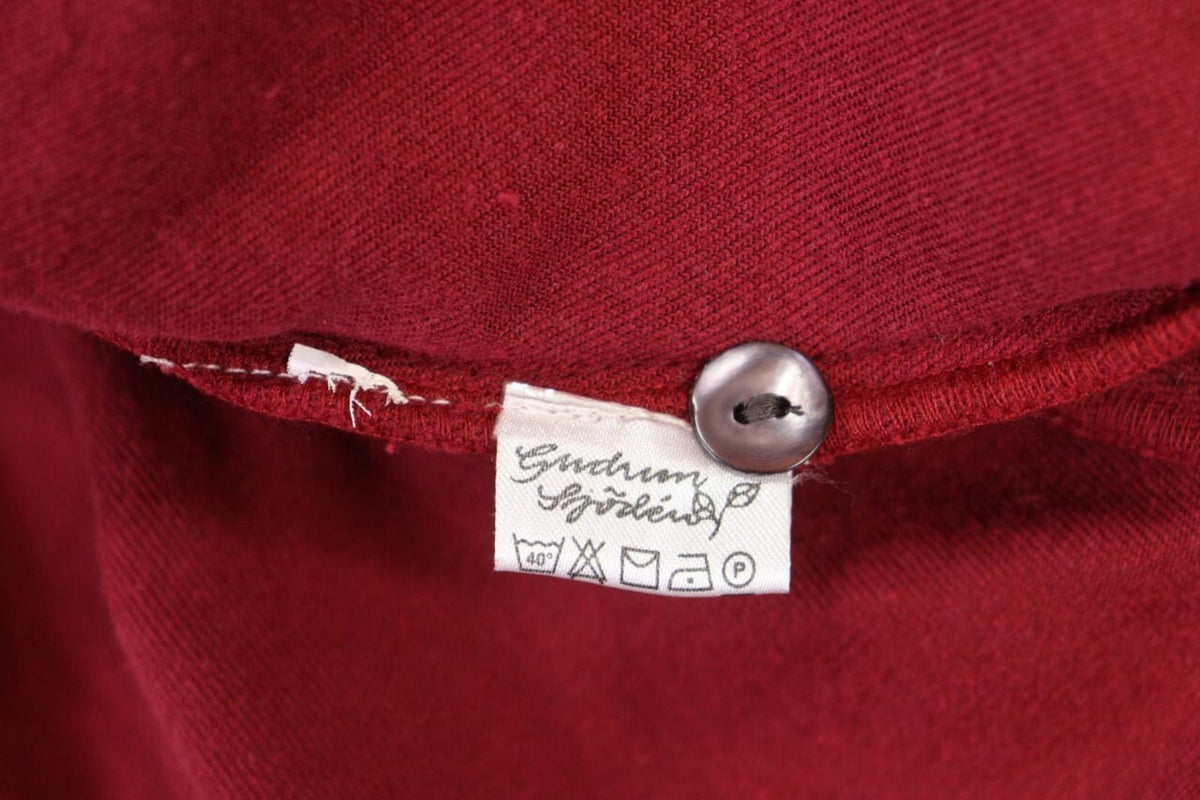 GUDRUN SJODEN Burgundy Kimono Sleeve Knit Wrape Cape Cardigan Sweater – Size S