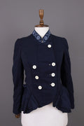 HIGH USE Jacket Navy Blue Denim Double Breasted Lightweight – Size US 6
