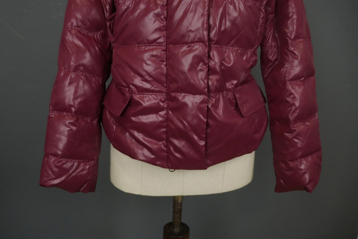 WEEKEND MAX MARA Red Long Sleeve Mock Neck Snap Inside Zip Puffer Jacket – Size 44