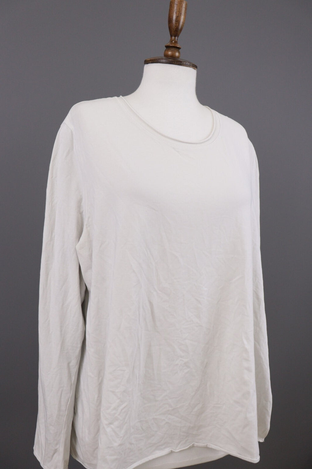 Oska White Long Sleeve Lightweight Summer Top Shirt – Size 5 / 2XL