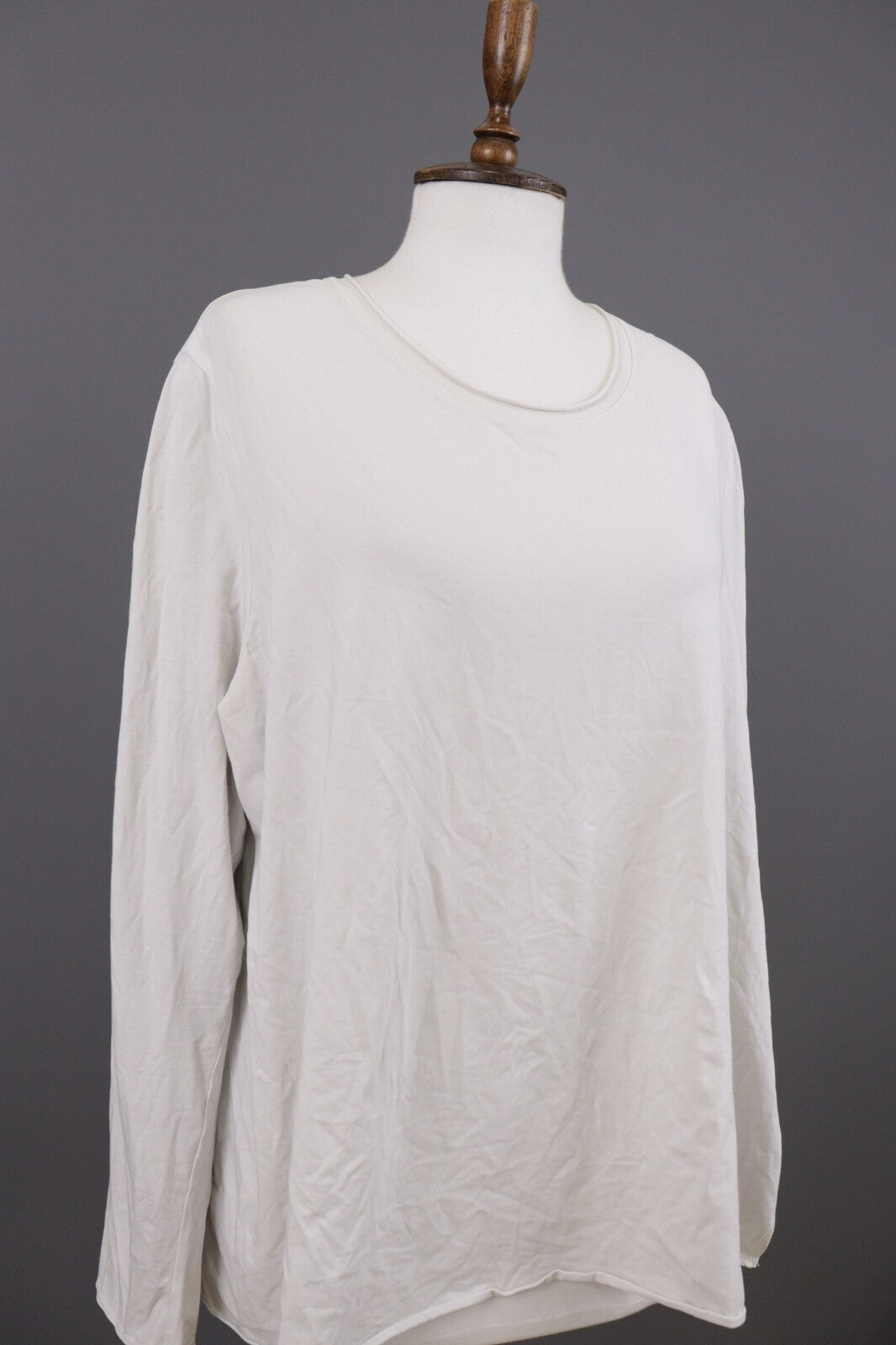 Oska White Long Sleeve Lightweight Summer Top Shirt – Size 5 / 2XL