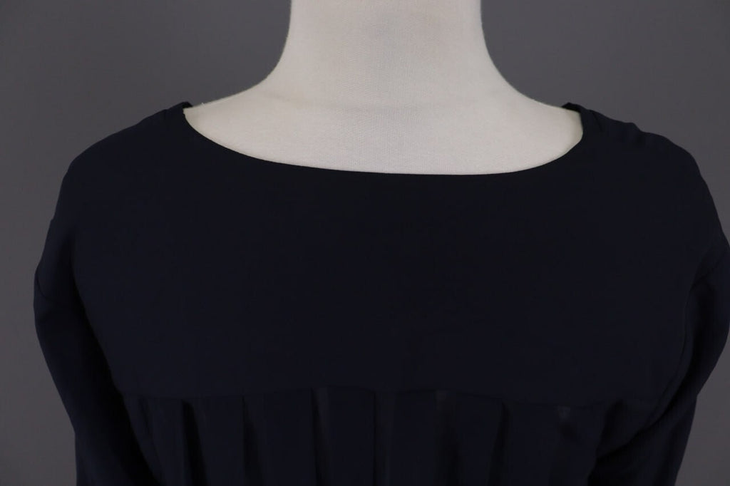 Claudie Pierlot Blue Long Sleeve V-Neck Lagenlook Blouse Shirt – Size 40