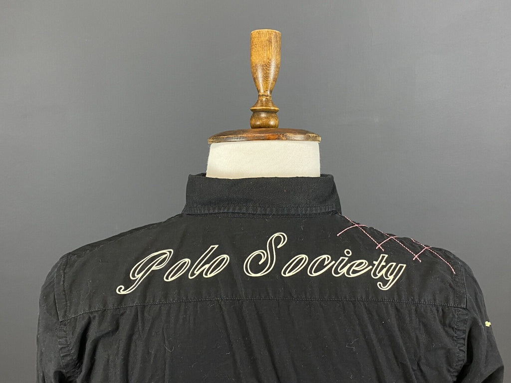 La Martina Queens Polo Society Black Long Sleeve Button Down Shirt – Size M