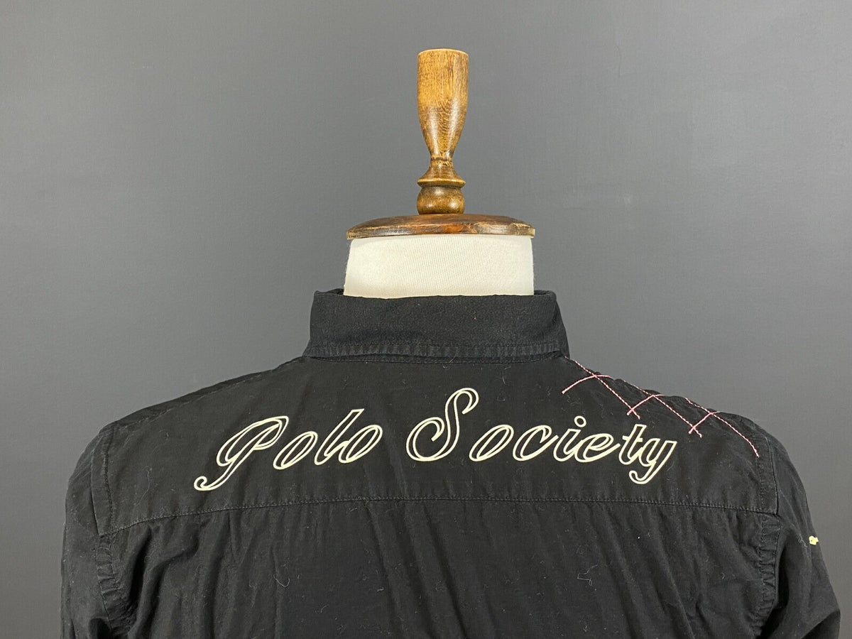 La Martina Queens Polo Society Black Long Sleeve Button Down Shirt – Size M