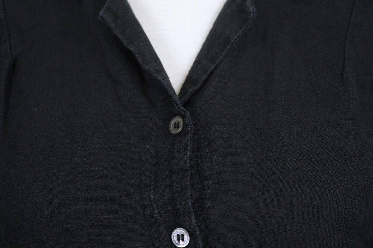 GUDRUN SJODEN Black Long Sleeve Casual Button Up Shirt – Size S