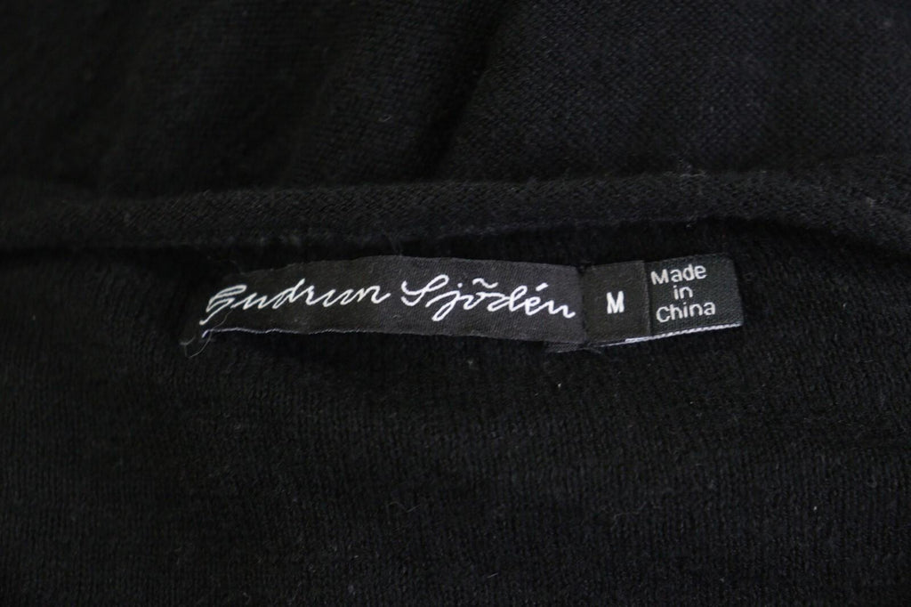GUDRUN SJODEN Black Long Sleeve Oversized Lagenlook Shirt Dress – Size M