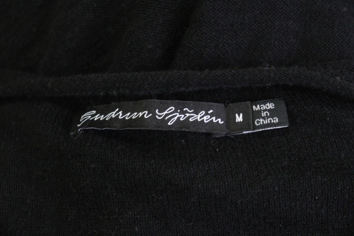 GUDRUN SJODEN Black Long Sleeve Oversized Lagenlook Shirt Dress – Size M