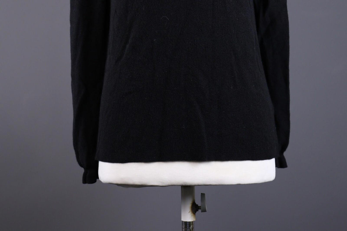 COS Black Wool Designer Long Sleeve Sweater – Size S