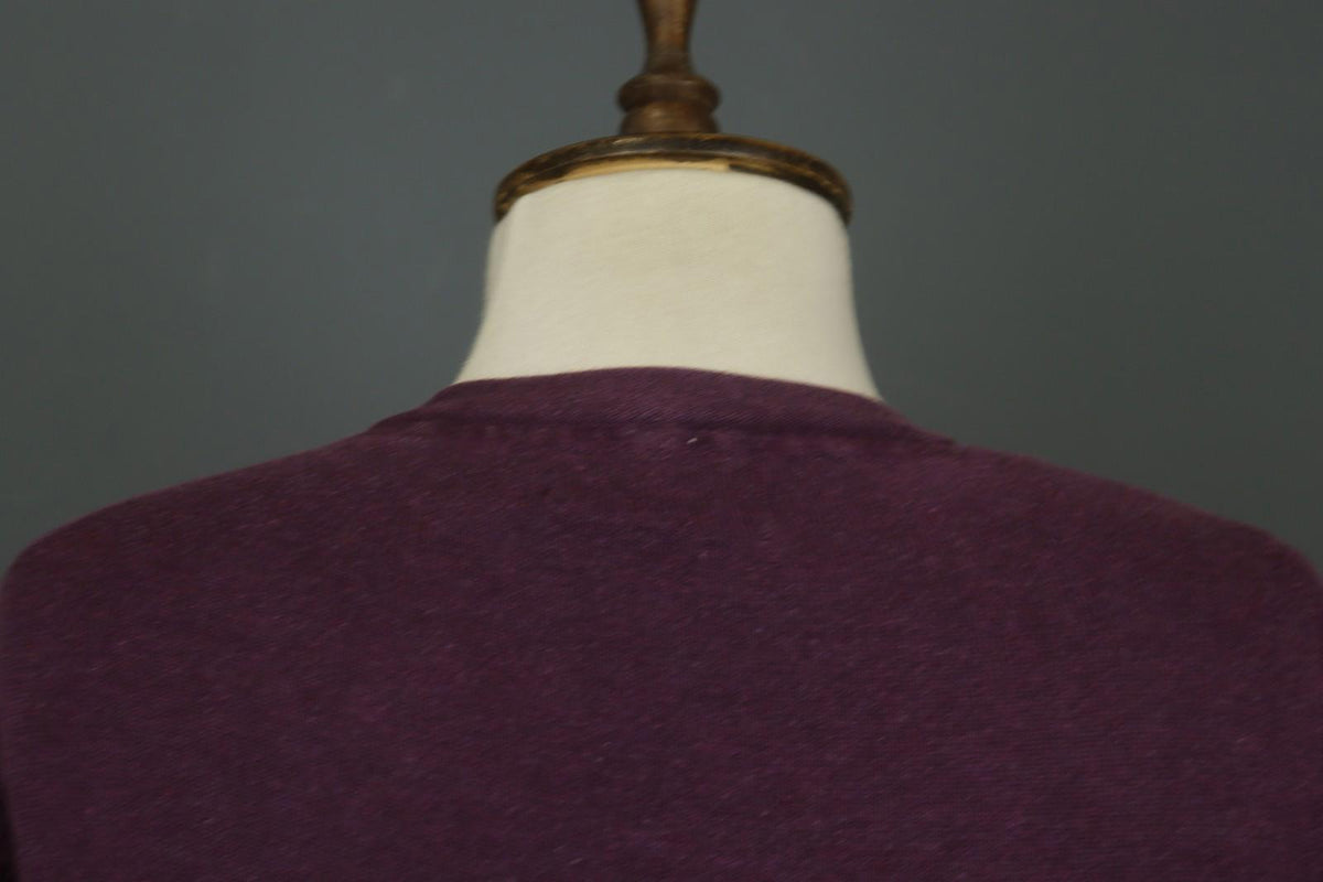 GUDRUN SJODEN Burgundy Cotton Knitted Raglan Sleeve Button Front Cardigan – Size S