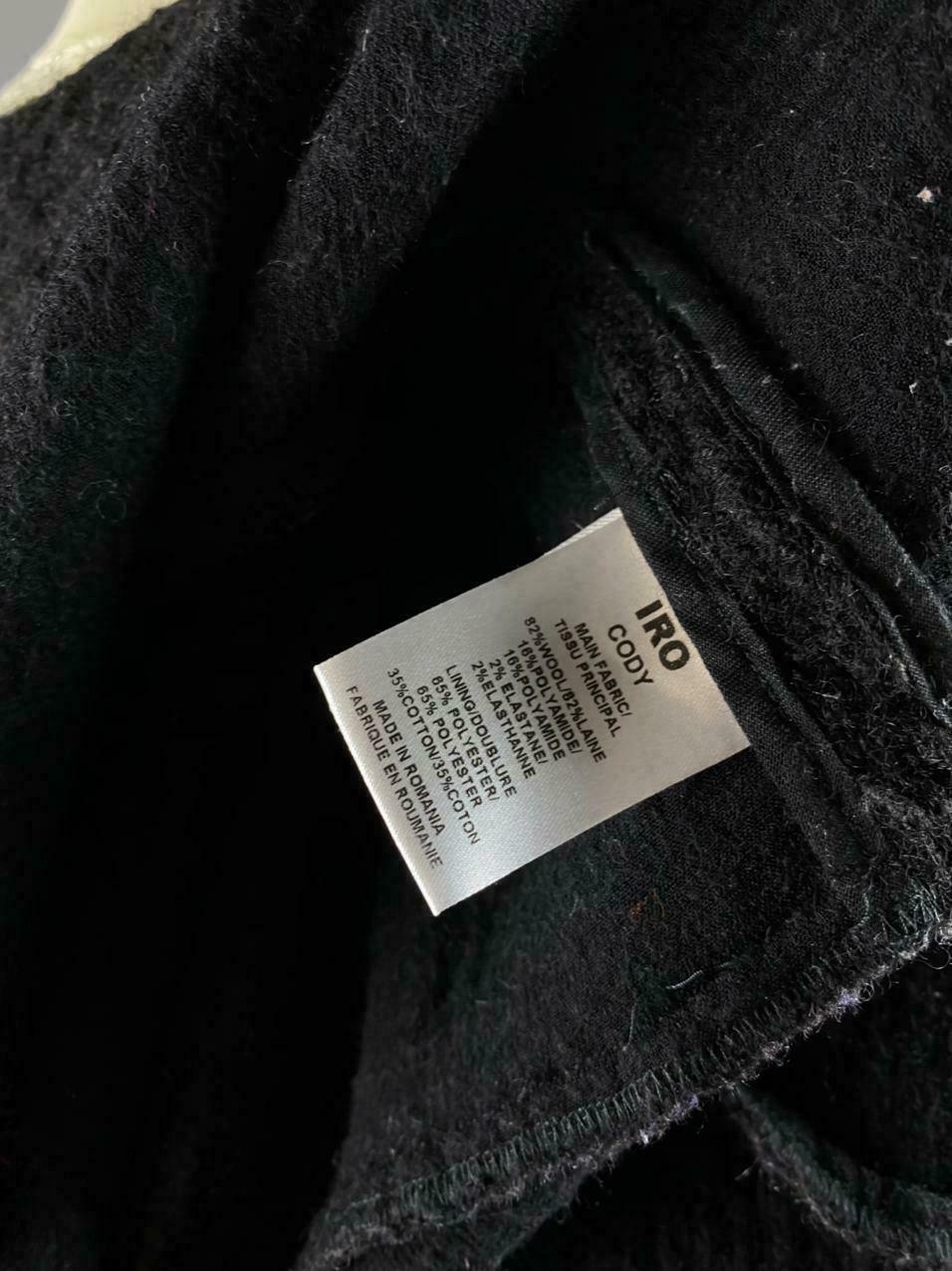 IRO Cody Black Shawl Asymmetric Zip Up Wool Jacket – Size 38