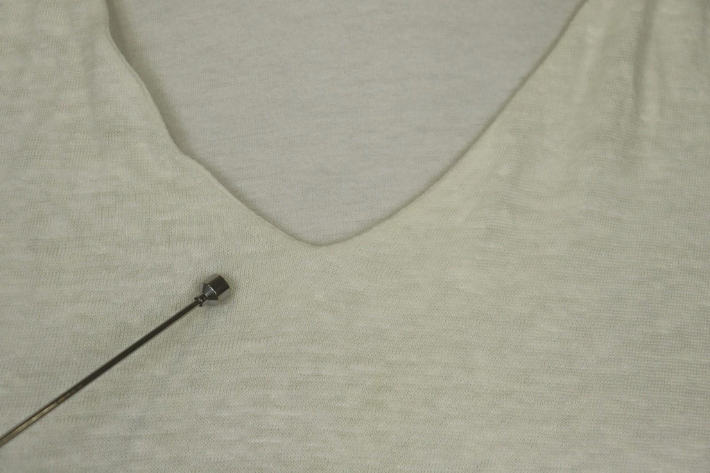TRANSIT PAR-SUCH White 100% Viscose Sleeveless V-Neck Wide Strap Tank Dress Sz 4