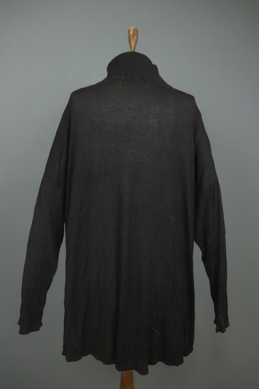 RUNDHOLZ Black 100& Cotton Long Sleeve Mock Neck Pullover Tunic Top – Size L