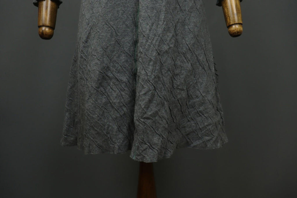 GUDRUN SJÖDEN Gray Polka Dot Textured Lopng Sleeve Pullover A-Line Dress – Size M