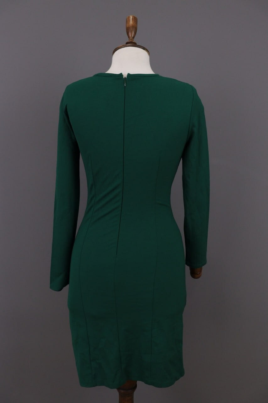 J. Crew Green Long Sleeve Bodycon Evening Midi Dress – Size XS