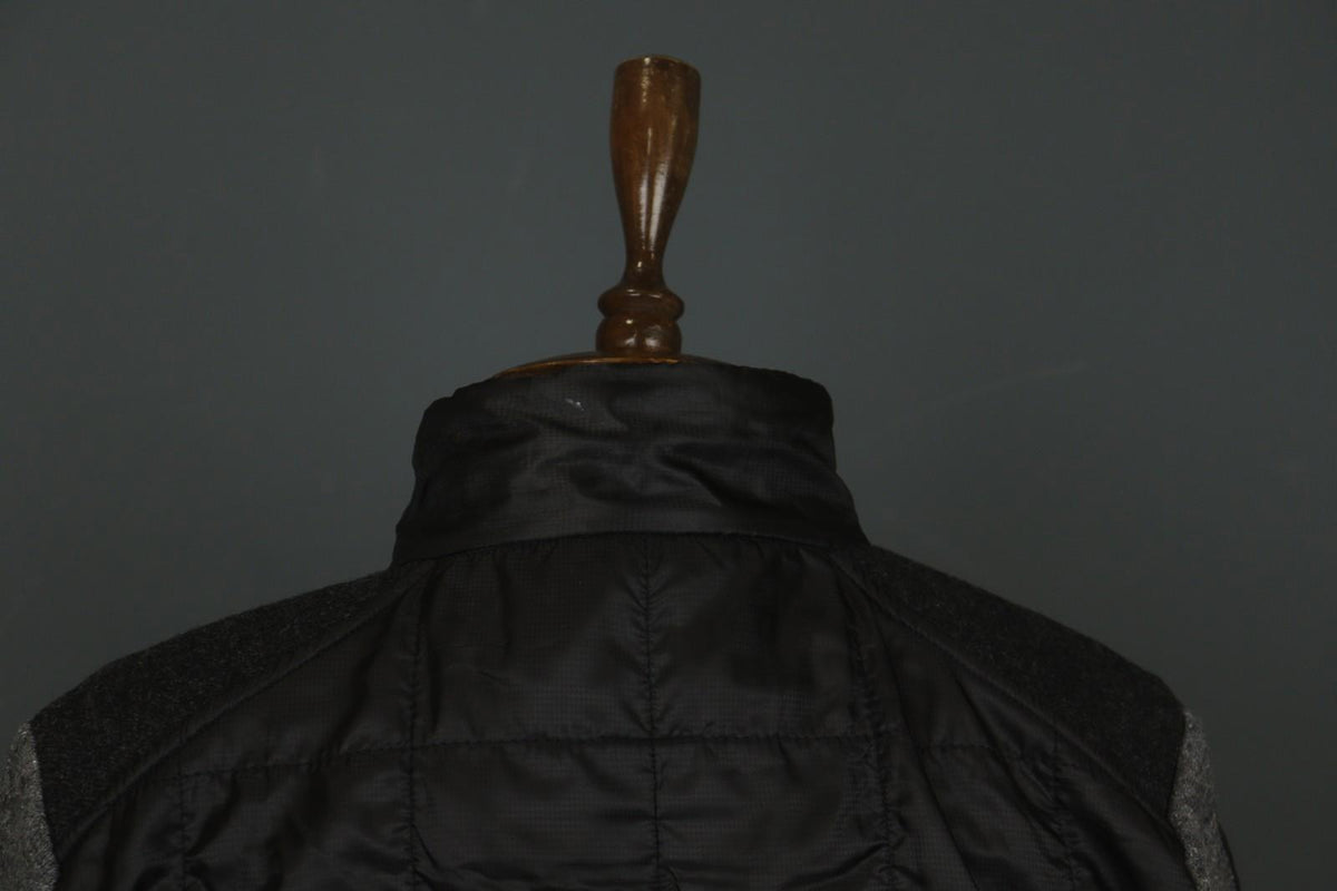 CAPRANEA Black Gray Slim Fit Long Sleeve Mock Neck Full Zip Jacket – Size 38