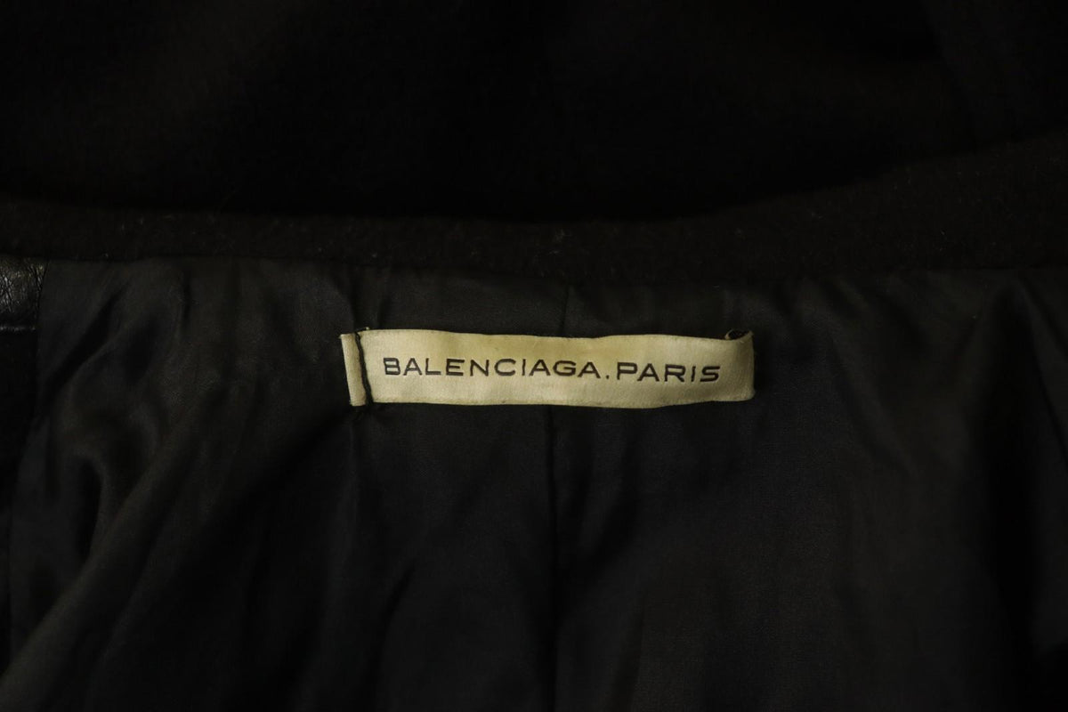 Balenciaga Black Wool Double Breasted Peak Lapel Formal Blazer Jacket – Size 38