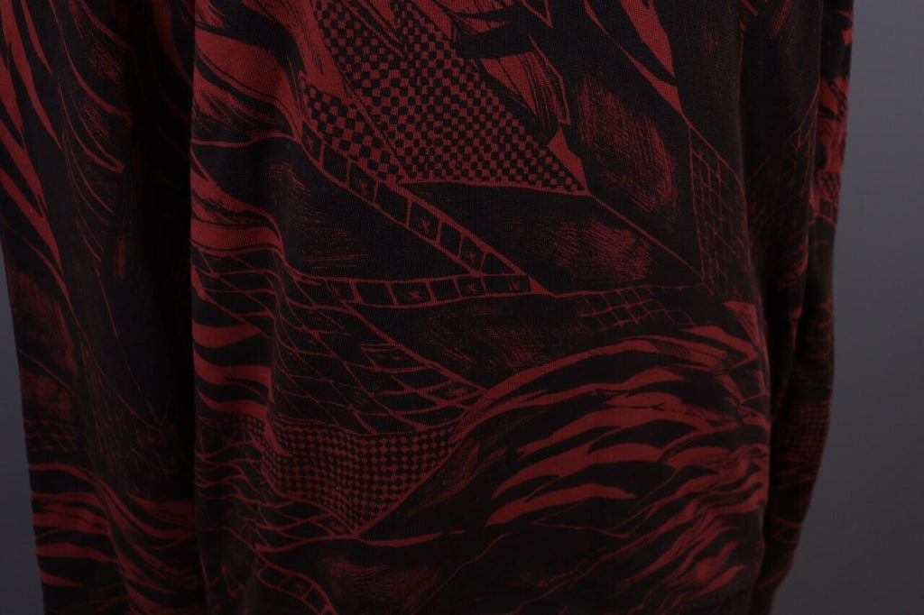 Just Cavalli Red Floral Crew Neck Sweatshirt Jumper Sweater – Size L