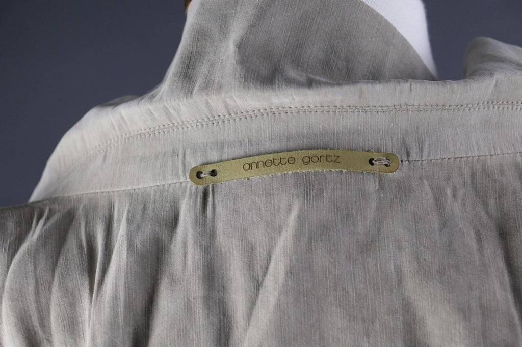 ANNETTE GORTZ Gray Linen Lightweight Blazer Jacket – Size 38 / M