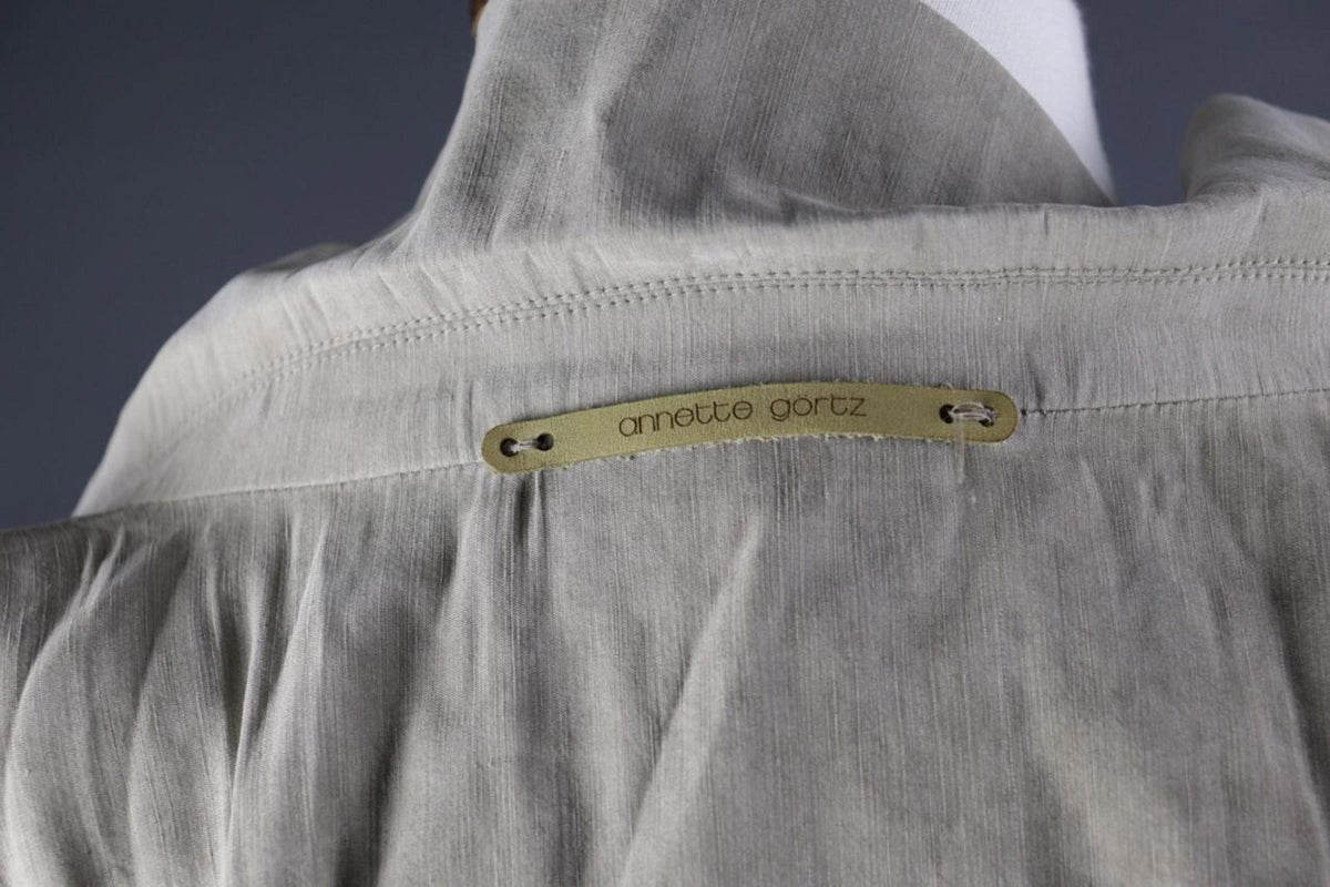 ANNETTE GORTZ Gray Linen Lightweight Blazer Jacket – Size 38 / M