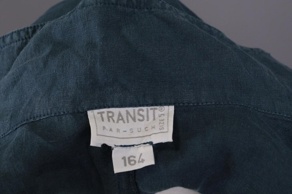 TRANSIT PAR SUCH 164 Blue Lagenlook Lightweight Linen Coat Jacket – Size 5