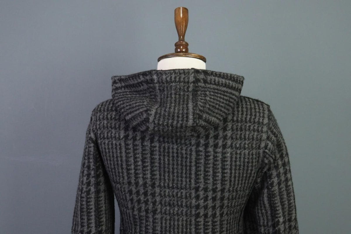 OSKA Gray Plaid Full Zip Hooded Wool Lagenlook Jacket – Size 2