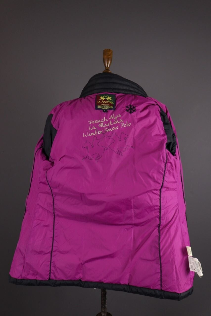La Martina Saddlery Winter Snow Polo Belted Full Zip Quilted Down Jacket – Size L