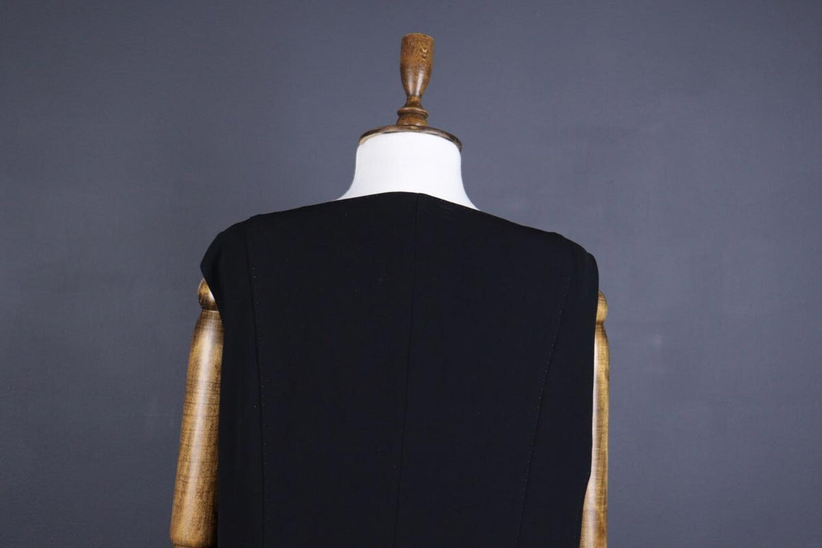 MARINA RINALDI Black Evening Sleeveless Tank Long Dress – Size 23