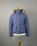 POLO JEANS COMPANY Blue Full Zip Hooded Faux Fur Down Puffer Jacket – Women's M