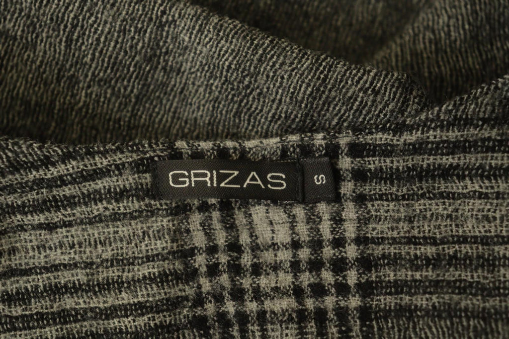 GRIZAS Gray 100% Wool Long Sleeve Knit Winter Ruffle Open Front Cardigan – Size S