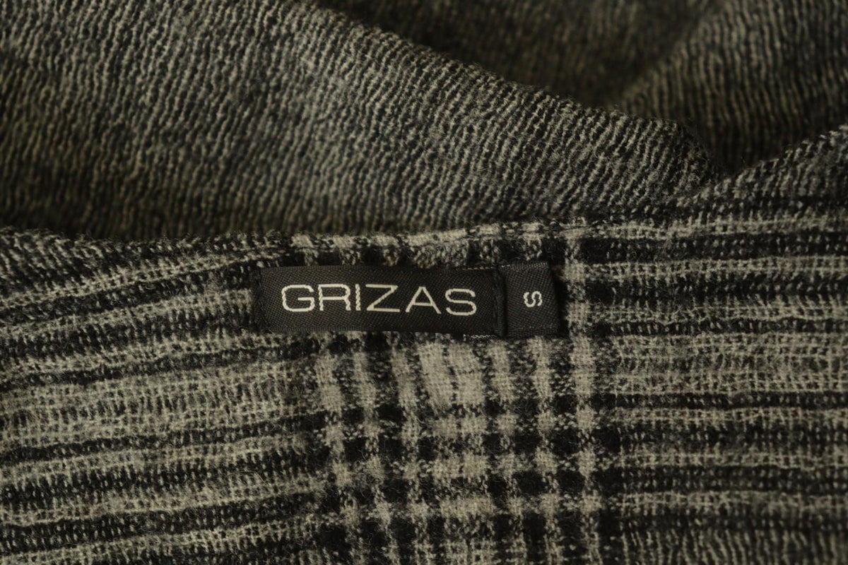 GRIZAS Gray 100% Wool Long Sleeve Knit Winter Ruffle Open Front Cardigan – Size S