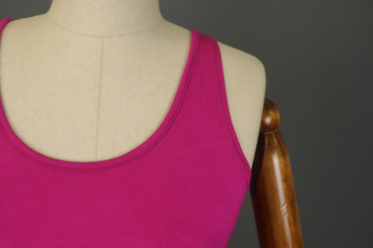 GUDRUN SJODEN Pink Modal Sleeveless Round Neck Stretch Pullover Tank Top – Size S