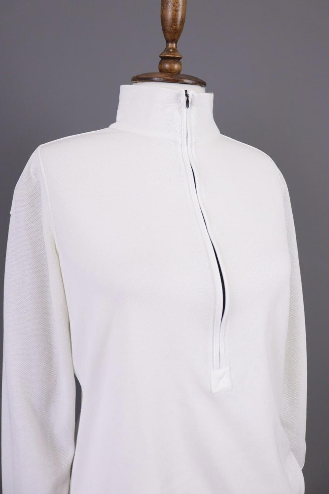 FRAUENSCHUH POLARTEC White 1/2 Zip Lightweight Fleece Top – Size XL