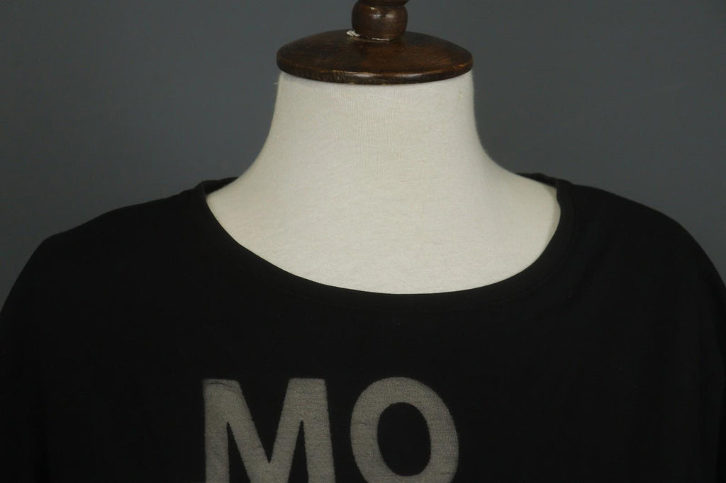 COP COPINE Black 3/4 Sleeve Crew Neck Regular Fit Pullover Modernist T-Shirt S/M