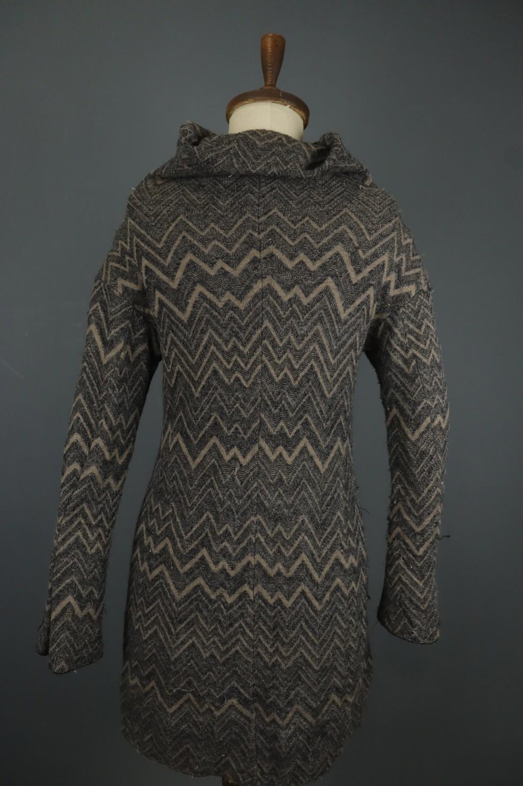 TRANSIT PAR SUCH Gray Brown Chevron Long Sleeve Button-Front Cardigan – Size 1
